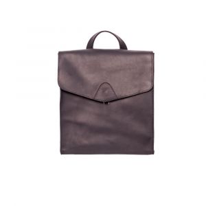 Square leather rucksack