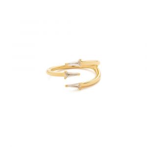 Gold topaz spiral ring