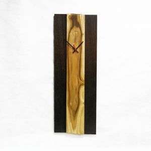 Long oak wooden clock