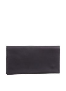 Minimalist black long wallet
