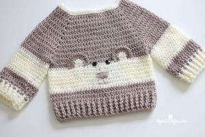 Baby crochet sweater "Funny Bear"