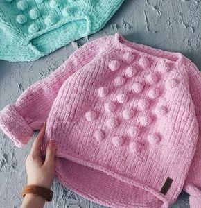 Baby girl crochet sweater "Sweet Dreams"