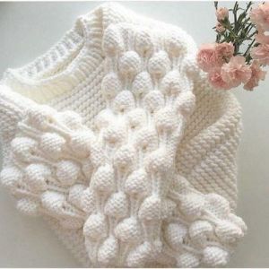 Fancy crochet sweater for girl
