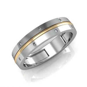 Modern gold wedding band for her