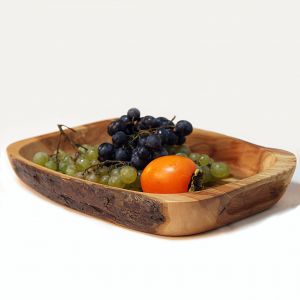 Rustic rectangular breakfast tray