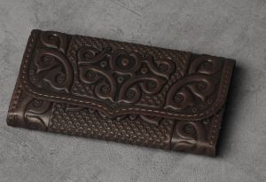  Genuine leather bifold wallet,