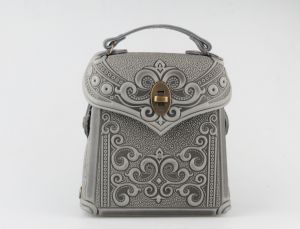 Hand tooled leather purse, 