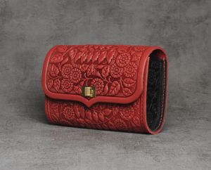  red leather belt bag belt purse


