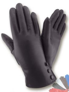 Чорні шкіряні перчатки