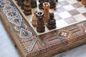 Classic wooden chess set