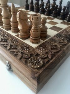 Solid wood chess board