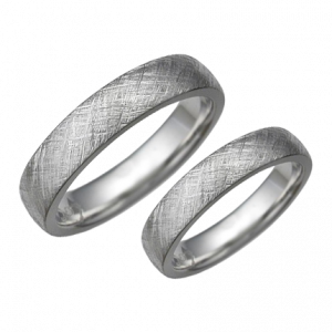Texture patterned weding rings set