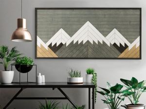 Reclaimed Wood Wall Art Geometric, 