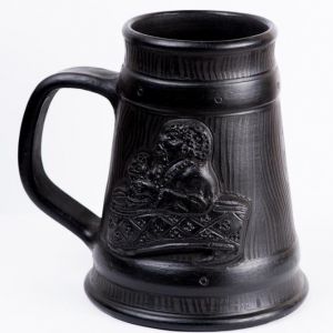 Black ceramic mug "Kozak"