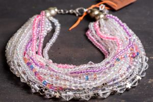 Statement beaded necklace