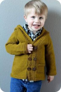 Baby boy knit hooded sweater