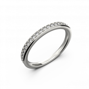 Women's white gold band wedding ring