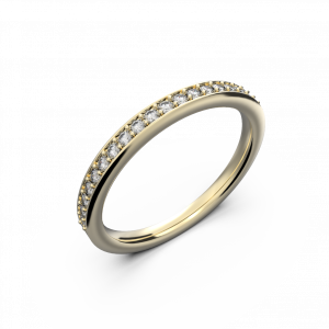 Women's yellow gold band wedding ring
