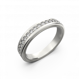 Diamond wedding band for women in white gold 0,235 carat