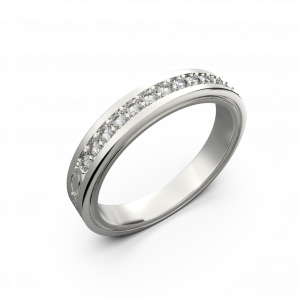 Wide diamond wedding band 0,161 carat
