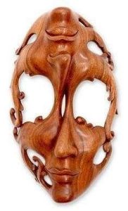 Балійська різьблена дерев'яна маска