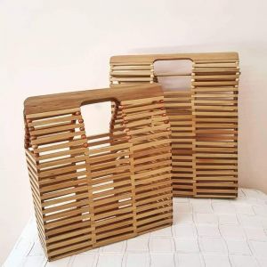 Бамбукова квадратна сумка