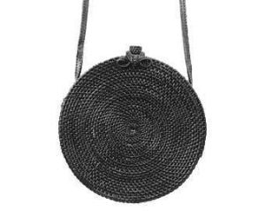 Чорна плетена сумка