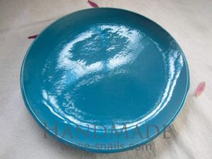 Керамічна арт-тарілка "Блакитна затока"