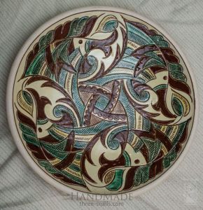 Керамічна декоративна тарілка "Гребінці"
