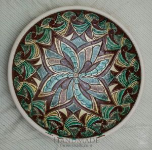 Керамічна декоративна тарілка "Нарцис"