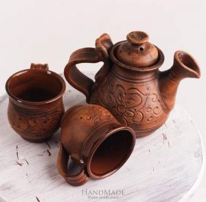 Глиняний чайний набір "Чаювання по-селянськи"