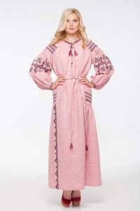 Українська сукня з вишивкою "Рожева хмаринка"