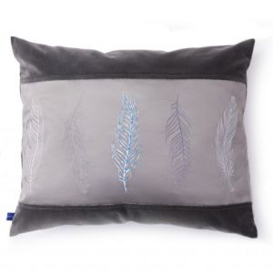 Сіра декоративна подушка "Ловець снів"