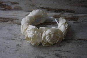 Обідок для волосся "Білі троянди"