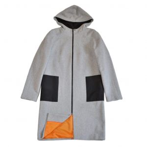 Пальто з кишенями "Сірий і Оранж"