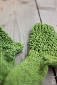 В'язані шкарпетки ручної роботи "Зелень"