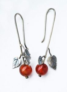 Long earrings "Spring berries"