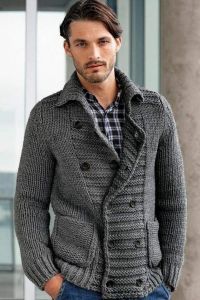 Men's wool cardigan