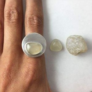 Raw topaz ring