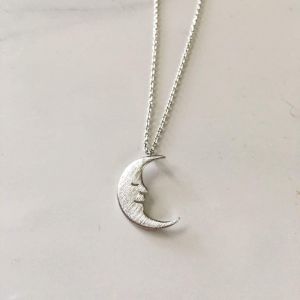 Silver pendant ''Smiling Moon''