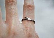 Silver ring for women 'Tiny eagle"