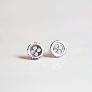 Tiny silver studs - buttons