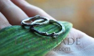 Wedding rings for couples "Silver tree branch"