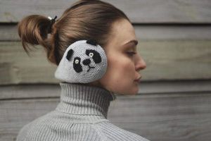 Зимові навушники "Панда"