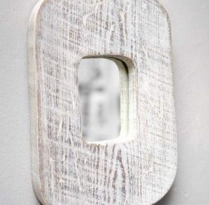 Wood carved mirror