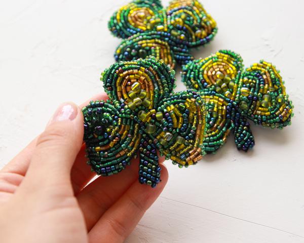 beaded brooch